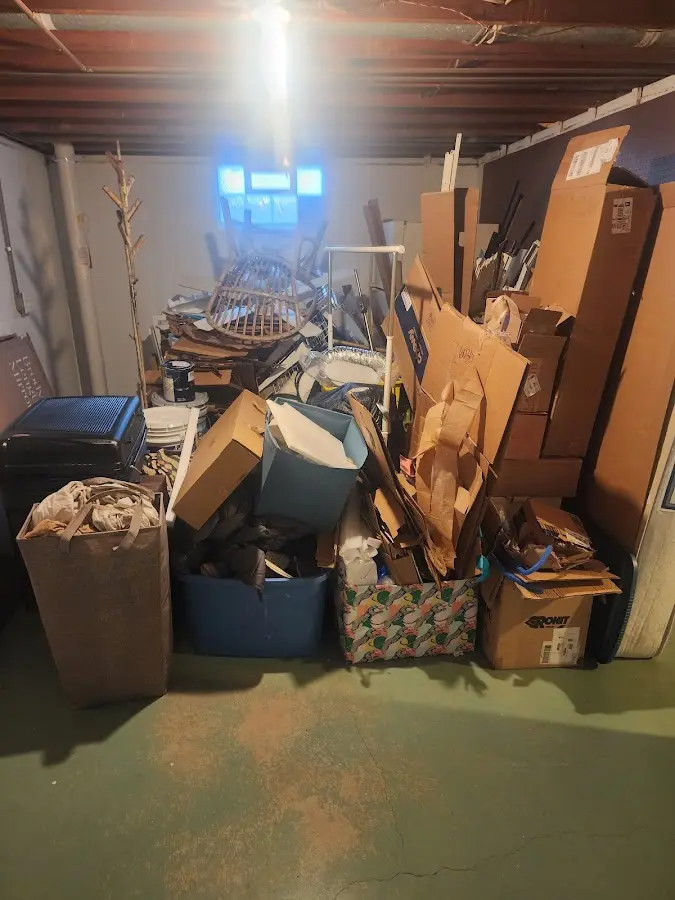 Roll-off dumpster container at job site for Yard Waste Dumpster Rental in Monongahela